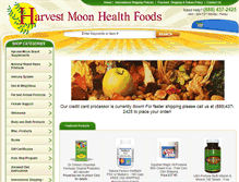 Tablet Screenshot of harvestmoonhealthfoods.com